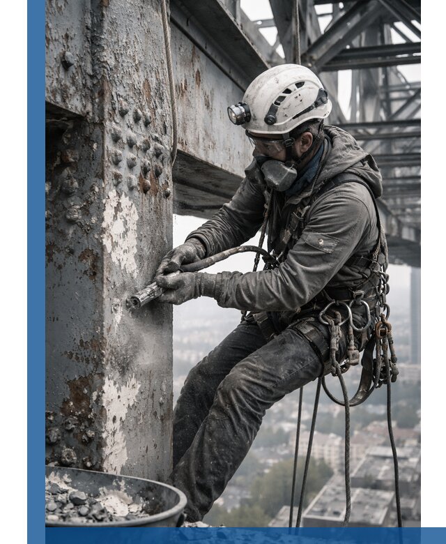 Удаление старой краски с металлических конструкций в Барабинске