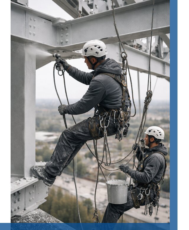 Покраска металлоконструкций на высоте в Барабинске 355 р |ВЫСОТНИК-Ббн