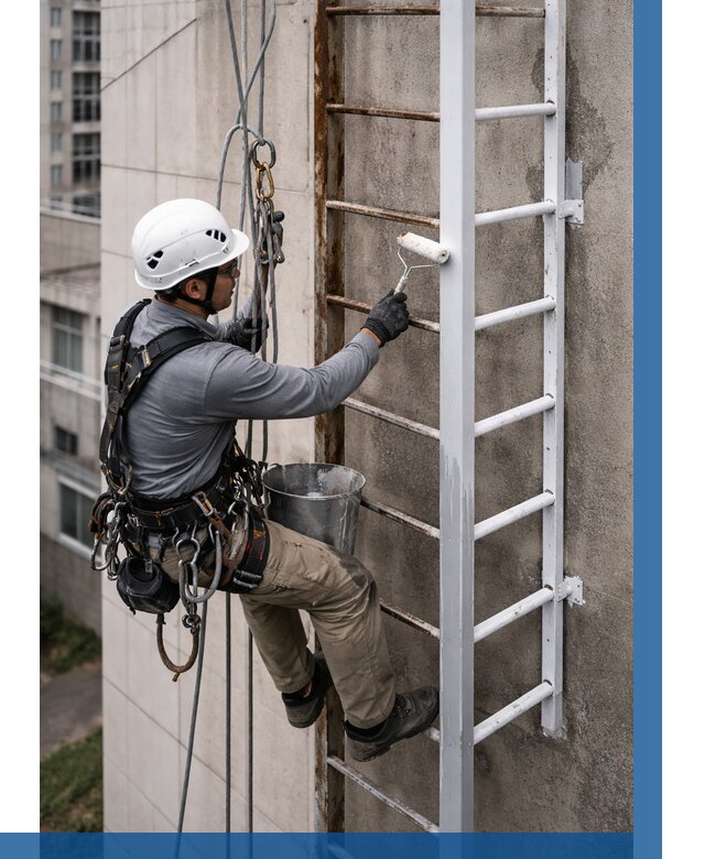 Покраска пожарных лестниц в Барабинске от 4571 р. | ВЫСОТНИК-Ббн