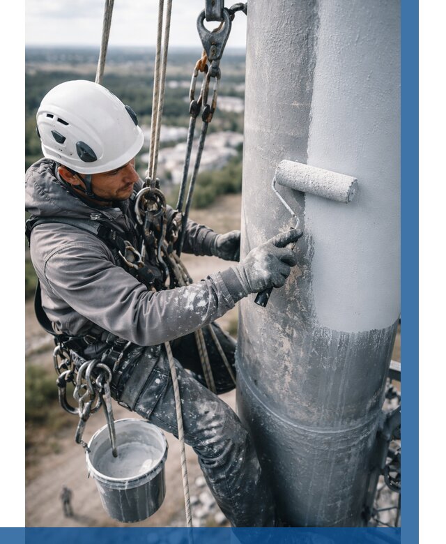 Покраска мачт связи под ключ в Барабинске от 863 р. | ВЫСОТНИК-Ббн