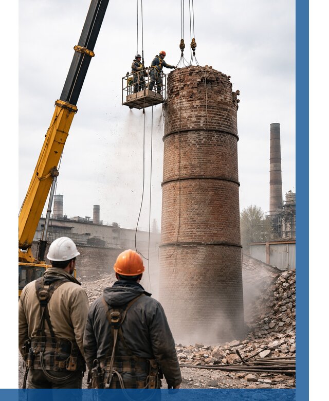 Демонтаж дымовой трубы в Барабинске от 91413 р. | ВЫСОТНИК-Ббн, смета