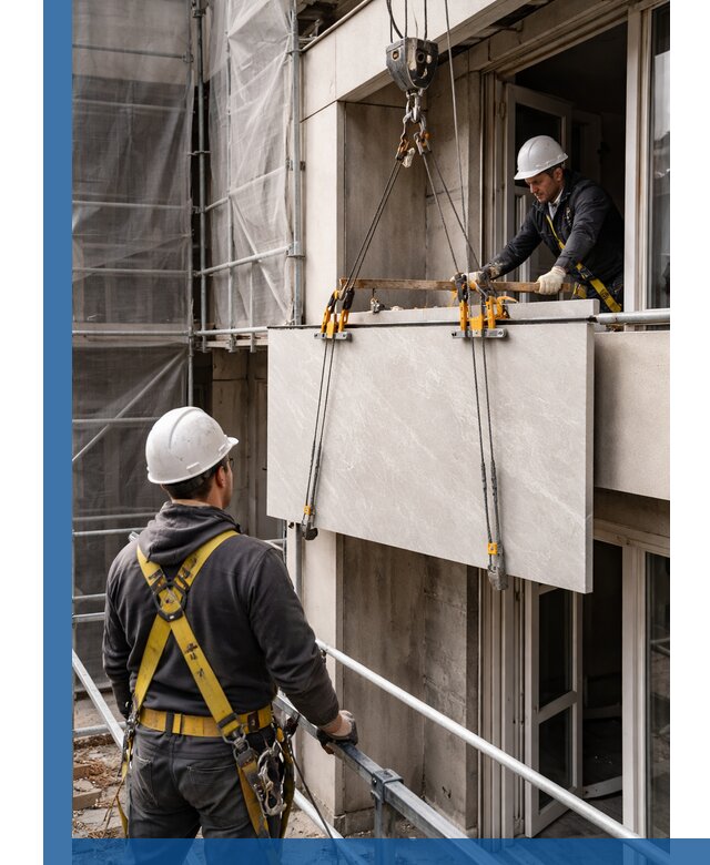 Подъем керамогранита на этаж в Барабинске грузчиками и техникой