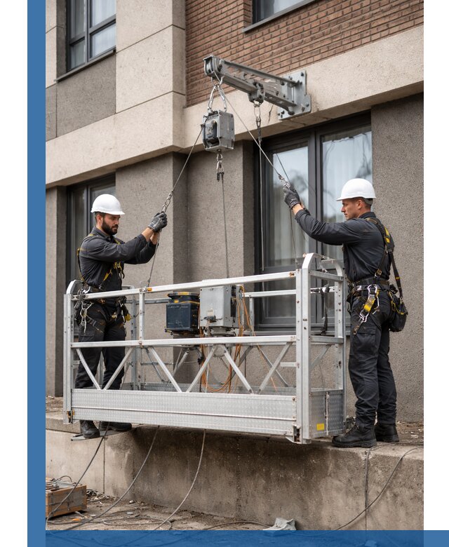 Монтаж и подъем фасадной люльки в Барабинске с гарантией безопасности