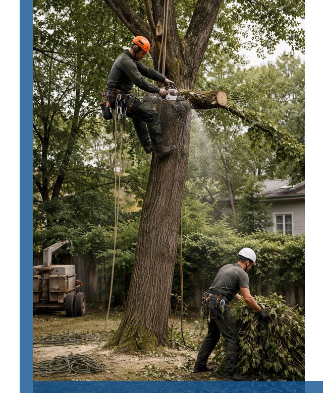 Кронирование деревьев в Барабинске, безопасная высотная обрезка