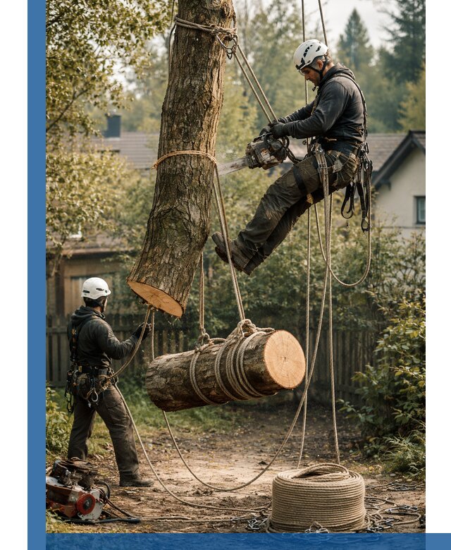 Валка деревьев частями в Барабинске, безопасно и аккуратно
