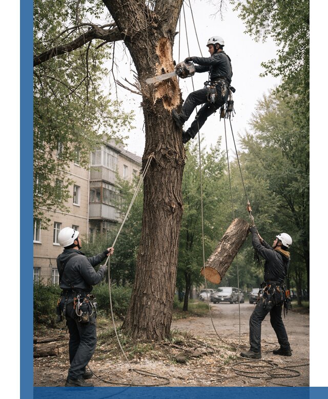 Срочное удаление аварийных деревьев в Барабинске с гарантией безопасности