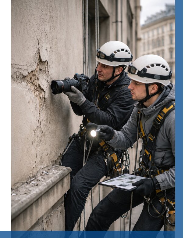 Фотофиксация дефектов фасада в Барабинске от 4571 р. | ВЫСОТНИК-Ббн